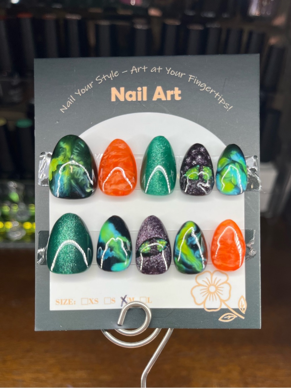 Dragon’s eye Press-On nail set handmade customizable